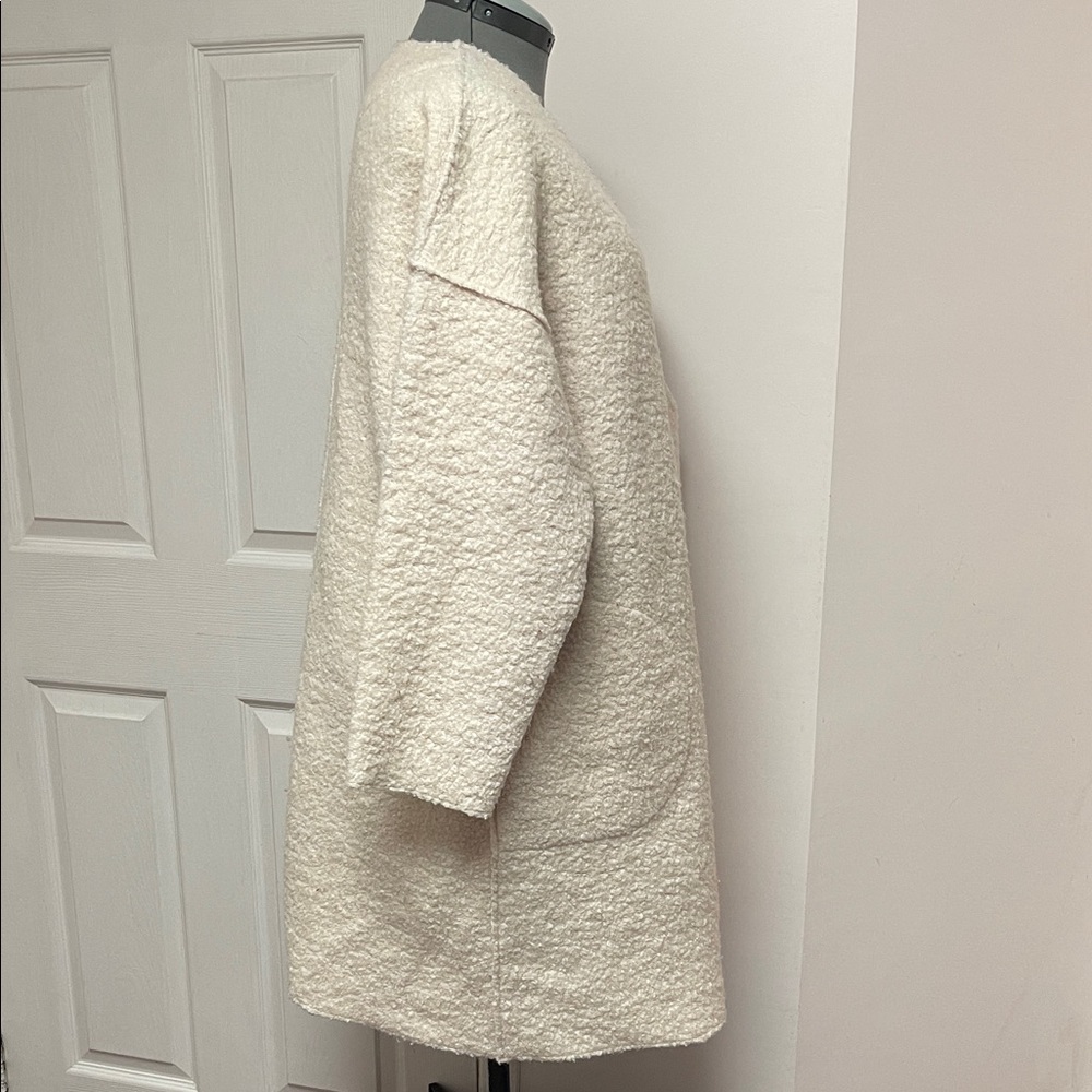 Cozy Cream Textured Coat - Picture 2 of 14